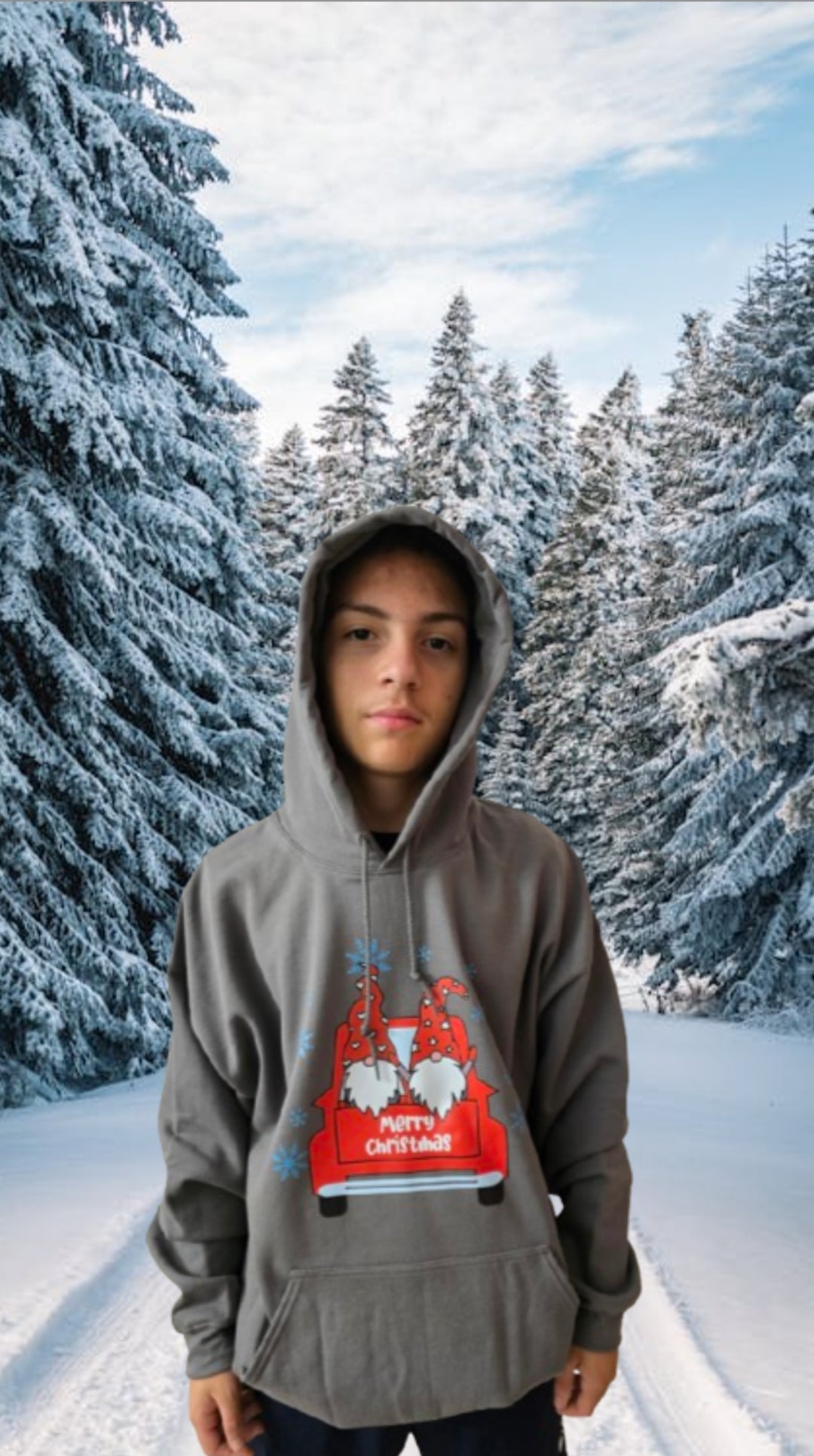Hoodie- Merry Christmas Gnome